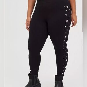 Torrid Foil Star Leggings Sz 0